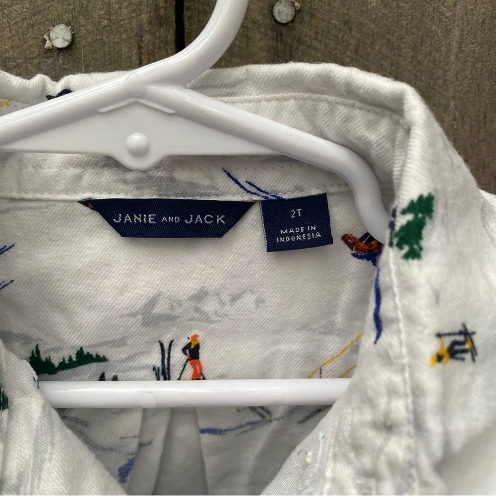 Janie and Jack Ski Brushed Twill Shirt 2T - Picture 3 of 5